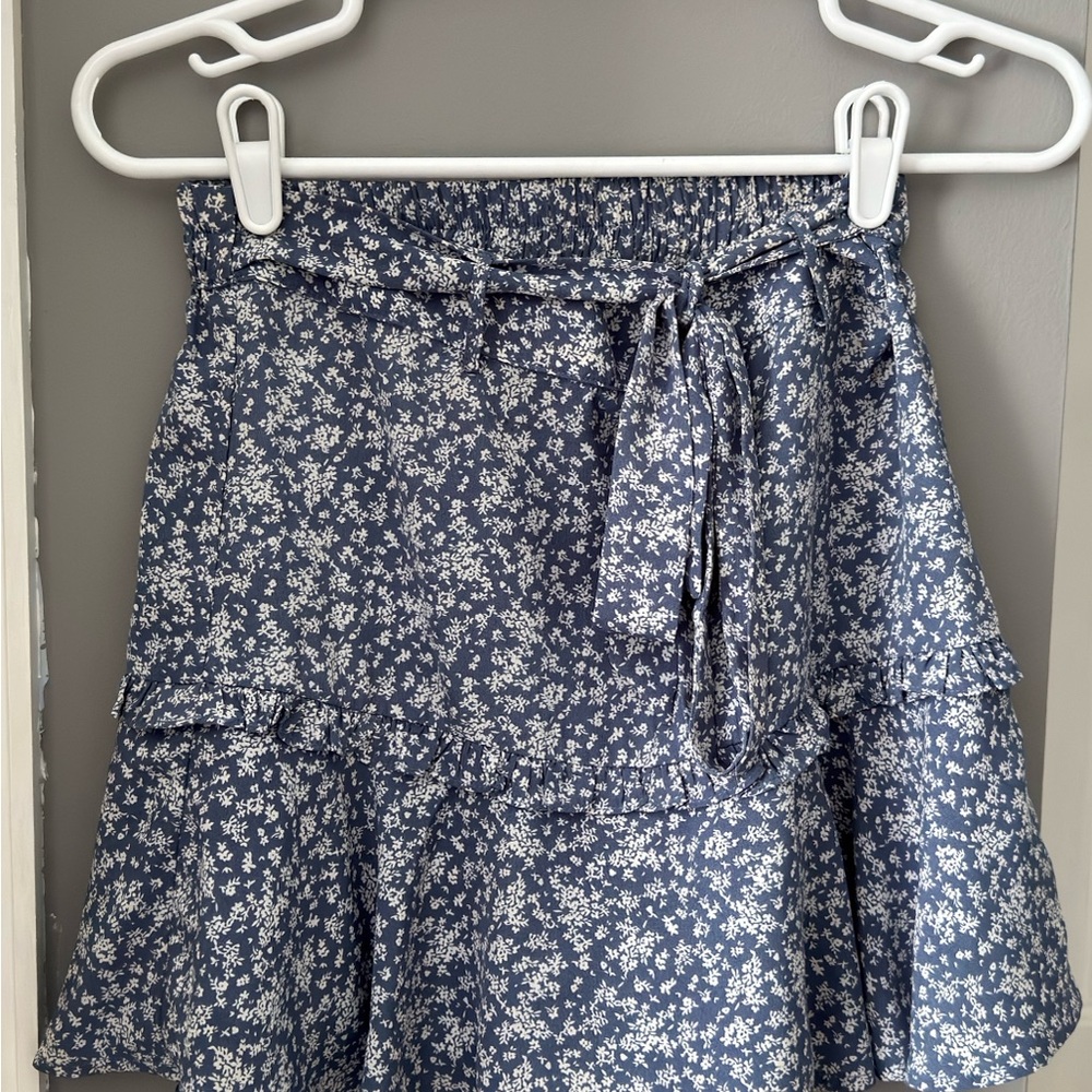 Floral Blue Skirt